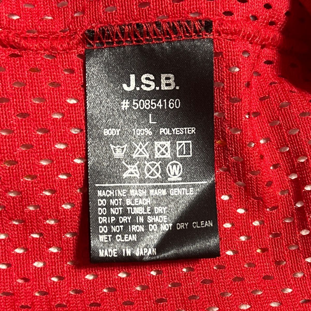 JSB ベースボールシャツ  赤 　L