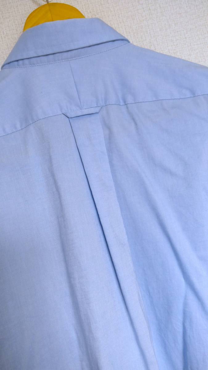 無印良品 ボタンダウンシャツ メンズMサイズ ワイシャツ ライトブルー 新疆綿ストレッチ形状安定オックスシャツ オーガニックコットン100％_画像9
