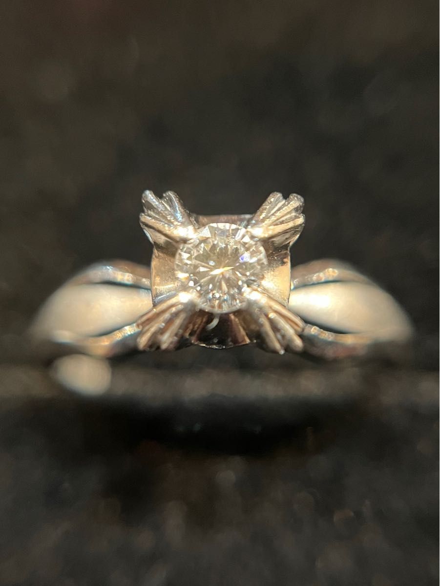 Pt900 ダイヤモンド 0.16カラット　指輪  総重量4.2g 