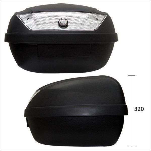 バイクボックス ハード リアボックス Mc-黒 トップケース 汎用 48L 大容量 フルフェイスヘルメット収納/19ψ_画像4