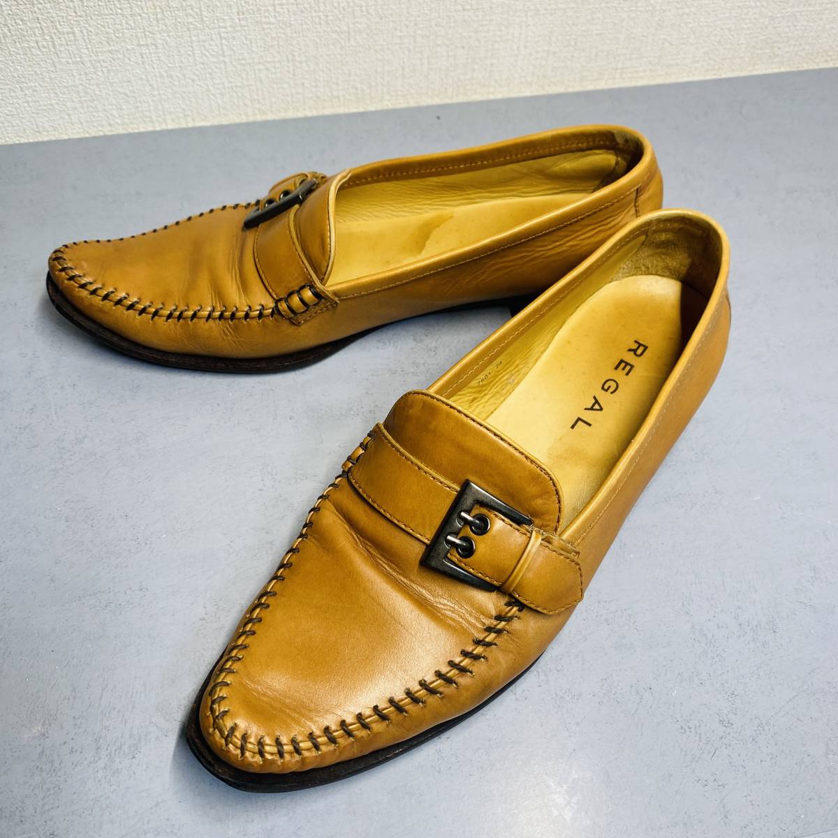 REGAL Reagal натуральная кожа Loafer 24cm Brown туфли-лодочки обувь 