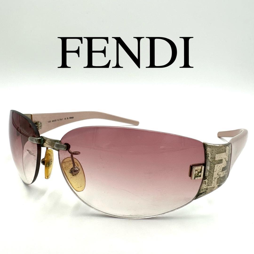 FENDI Fendi солнцезащитные очки очки Vintage FF Logo боковой Logo 