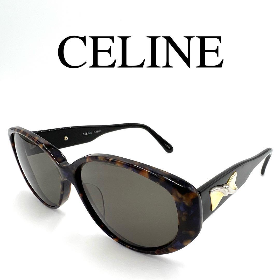 CELINE セリーヌ サングラス メガネ リボンモチーフ サイドロゴ ブラックの画像1