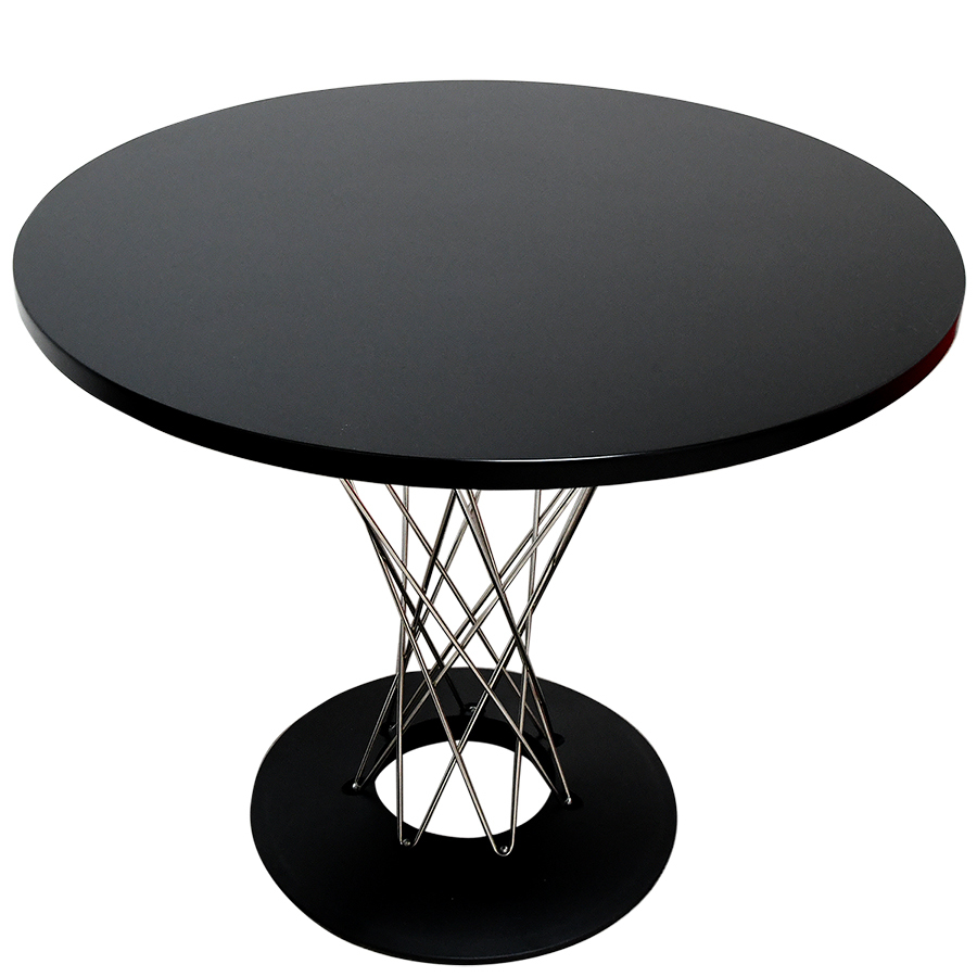 有名なブランド イサムノグチ　サイクロンテーブル　天板直径90cm 色ブラック　丸テーブル　ダイニングテーブル　ラウンドテーブル　isamu noguchi イサムノグチ