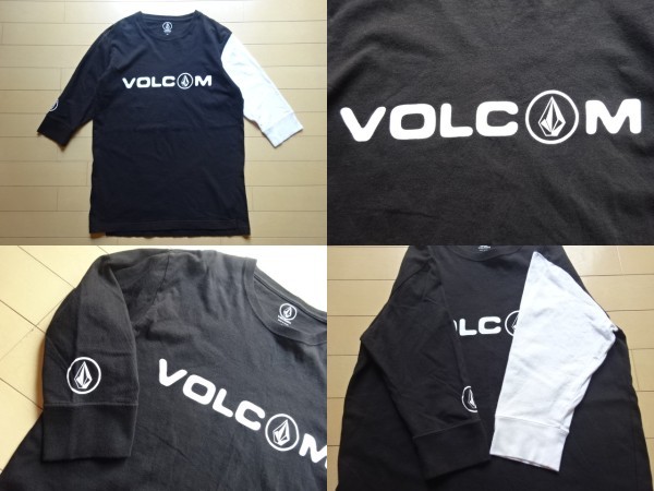 [VOLCOM] Basic half sleeve T-shirt black × white SIZE:MEDIUM ( Volcom )
