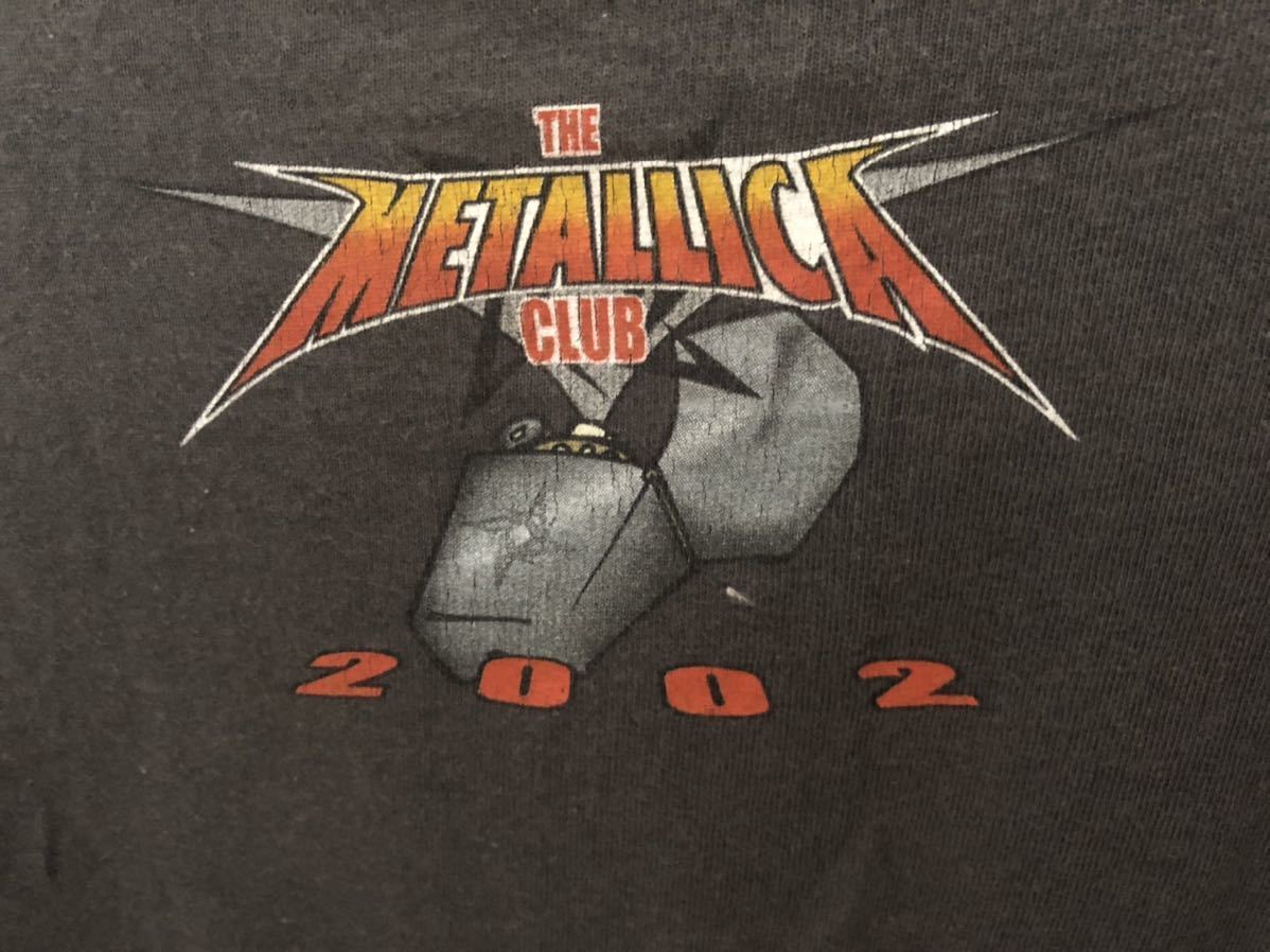 メタリカ Tシャツ① M ダークグレー アメリカ製 THE METALLICA CLUB 2002 / Metallica_画像5