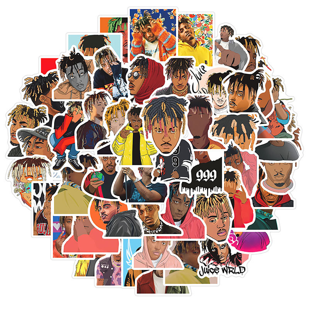 Juice WRLD sticker 50 pieces set PVC waterproof seal juice world trumpet - LAP HIP HOP hip-hop emo LAP 