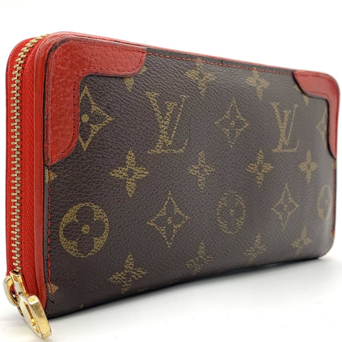 LOUIS VUITTON ルイヴィトンモノグラムジッピーウォレット長財布レッド