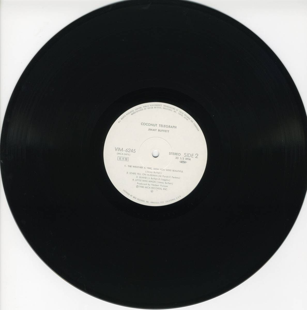 LP ジミー・バフェット / ココナット・テレグラフ 見本盤 JIMMY BUFFETT / COCONUT TELEGRAPH  美盤 Y-167の画像6