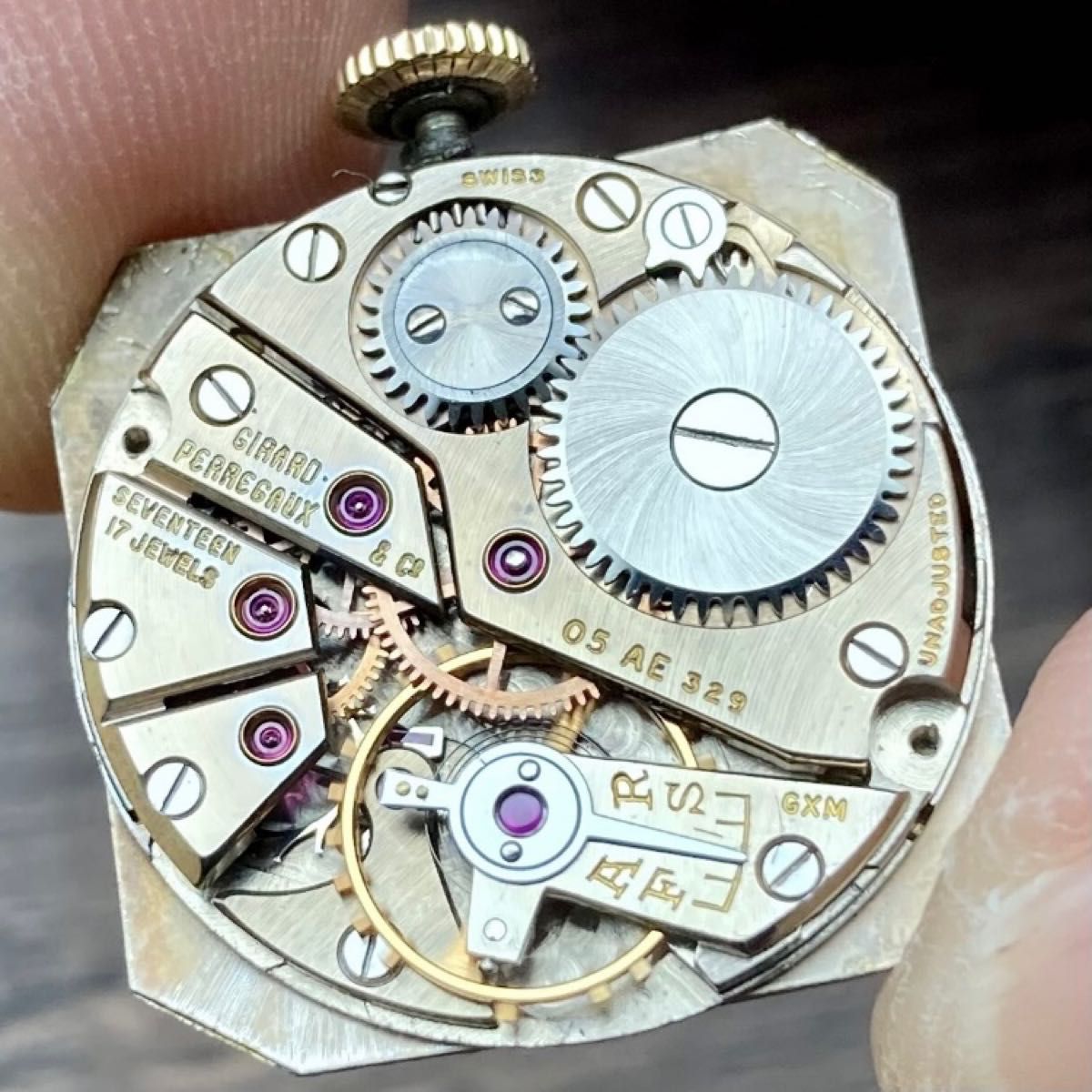 【動作良好】ジラールペルゴ アンティーク 腕時計 1950年代 手巻き メンズ GIRARD PERREGAUX ビンテージ 男性