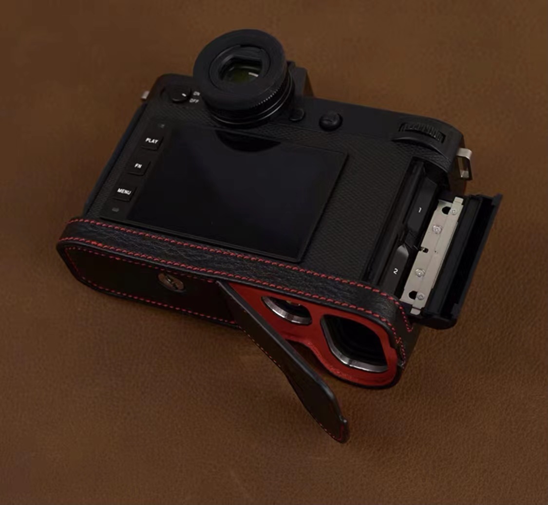 本革は手作り カメラケース LEICA ライカ SL2用 ブラック-