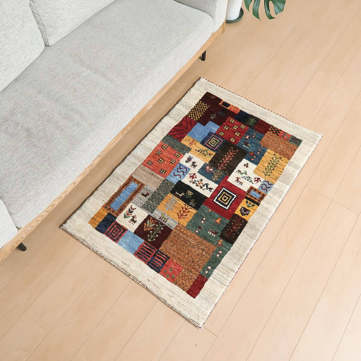 プレミアムギャッベ 絨毯/ホシナマイ(カシュクリ) 129×84cm プレミアムギャッベ 絨毯/ホシナマイ(カシュクリ) 129×84cm