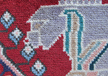 イラン製 ギャッベ 58×60cm 手織り ウール100％ 座布団サイズ ミニ ラグ チェアパッド（ZP-1334）_画像4