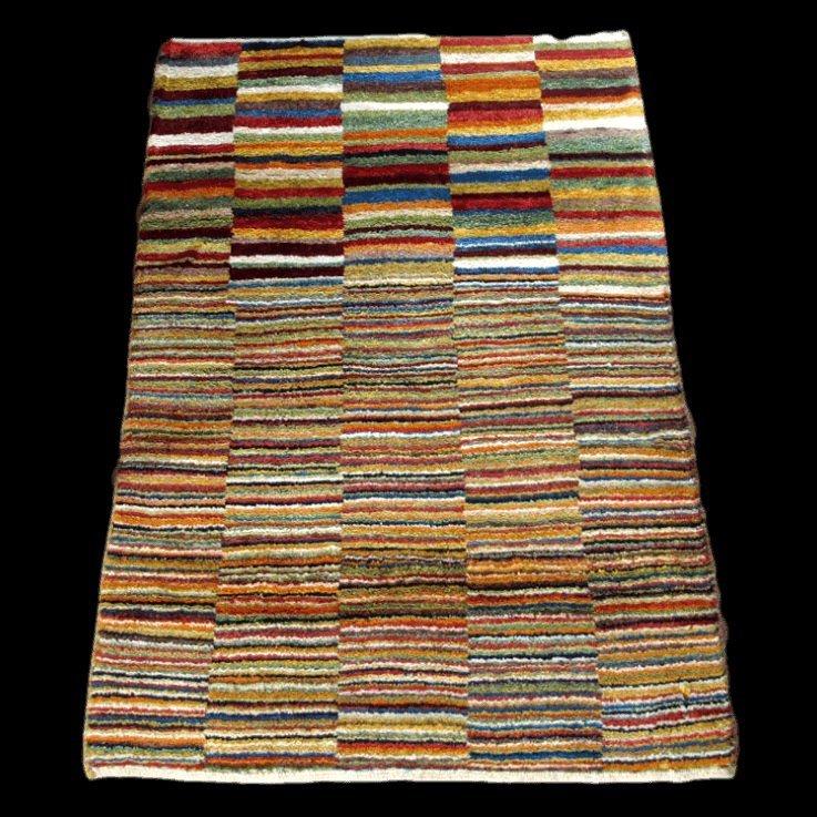 イラン製 ギャッベ ゾランヴァリ／アマレ 115×73cm 手織り ウール 玄関マット ラグ 絨毯 ラグマット（ZS-1015）_画像1