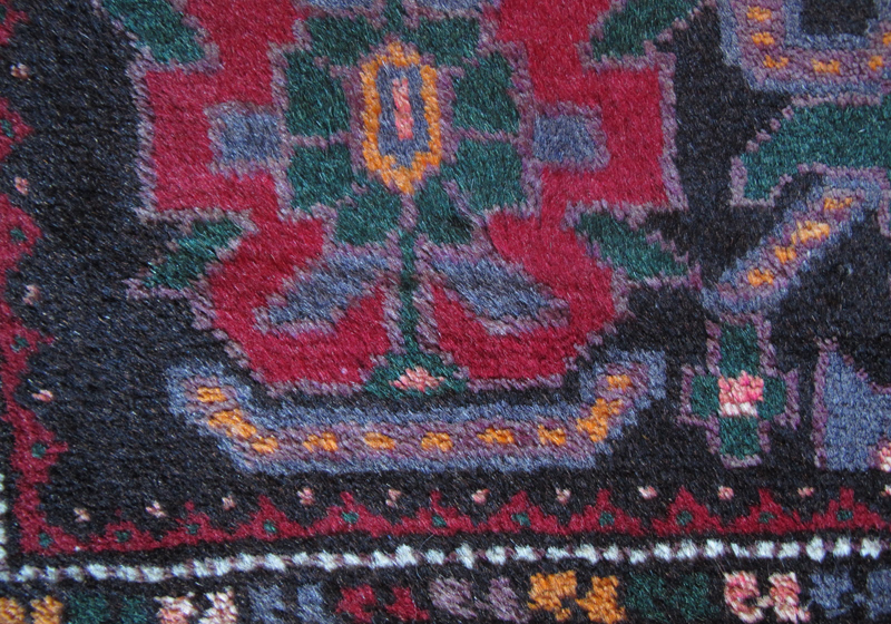 ギャッベ イラン産ギャベ（カシュガイ） 座布団サイズ 60×71cm 天然ウール100％ 手織り （品番：ZP-984）_画像6