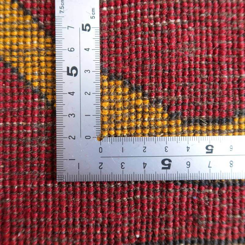 ライオンギャッベ イラン産 絨毯 80×126cm 手織り 玄関マット ウール ラグ 天然素材 ラグマット エントランス（BS-10036）_画像9