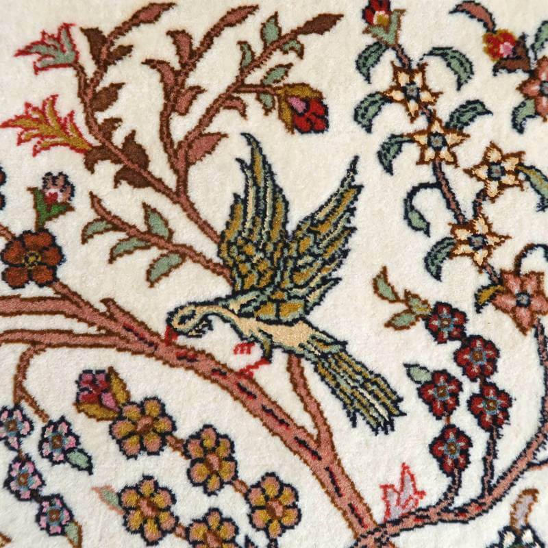 ペルシャ絨毯 イラン・ビジャー産 159×105cm 手織り ウール・シルク アクセントラグ ラグマット 本物 (品番:FM-22007)_画像8