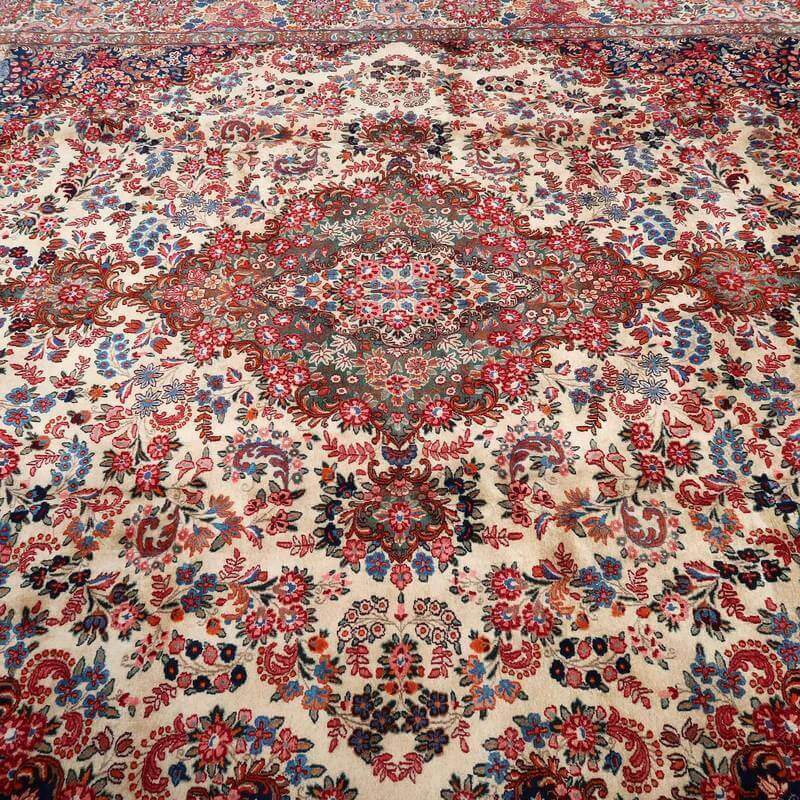 アンティーク・ペルシャ絨毯／ムード 1900年代／394×297cm 手織り ウール 希少 本物 （FX-22087）_画像5