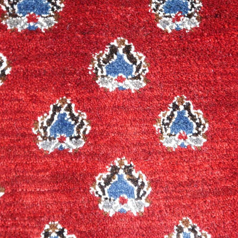 プレミアムギャッベ 絨毯／ホシナマイ（ルリバフ） 86×56cm イラン産 ギャベ 手織り 玄関マット ウール ラグ ラグマット（HSS-73581）_画像3