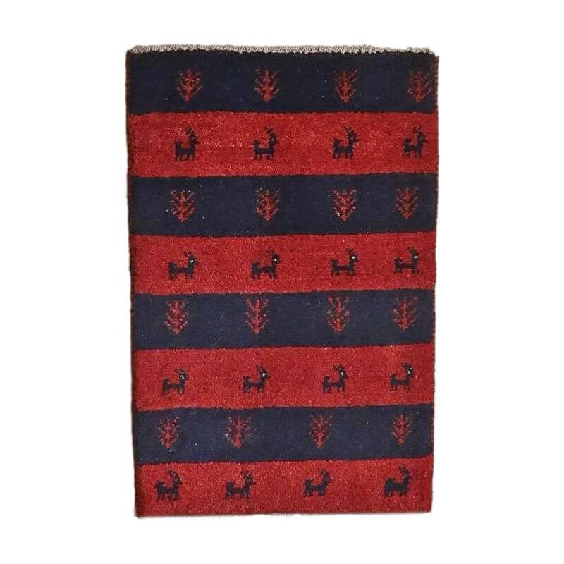 イラン製 ギャッベ ゾランヴァリ 79×52cm 手織り ウール 玄関マット ラグ 絨毯 ラグマット（ZSS-10776）_画像10