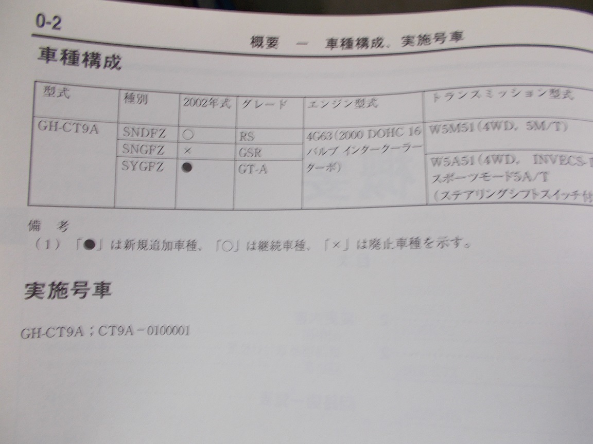 送料無料 電気配線図集 LANCER EVOLUTION－Ⅶ ランサーエボリューションⅦ 追補版02-1 NO.1036K75 GH-CT9Aの画像3