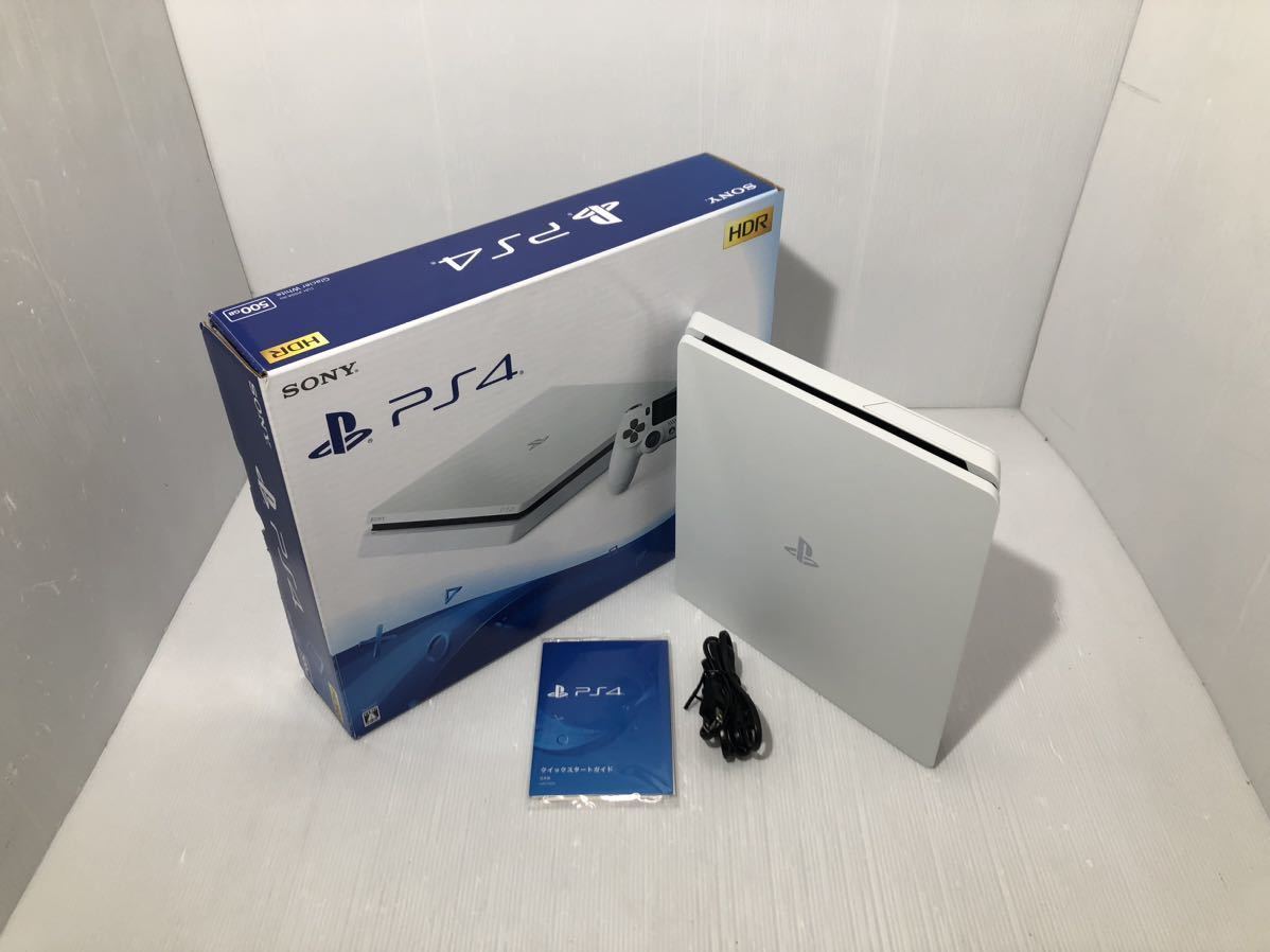 SONY PS4 本体 CUH-2100A ホワイト 薄型 箱付き【HDD500GB】FW10.01