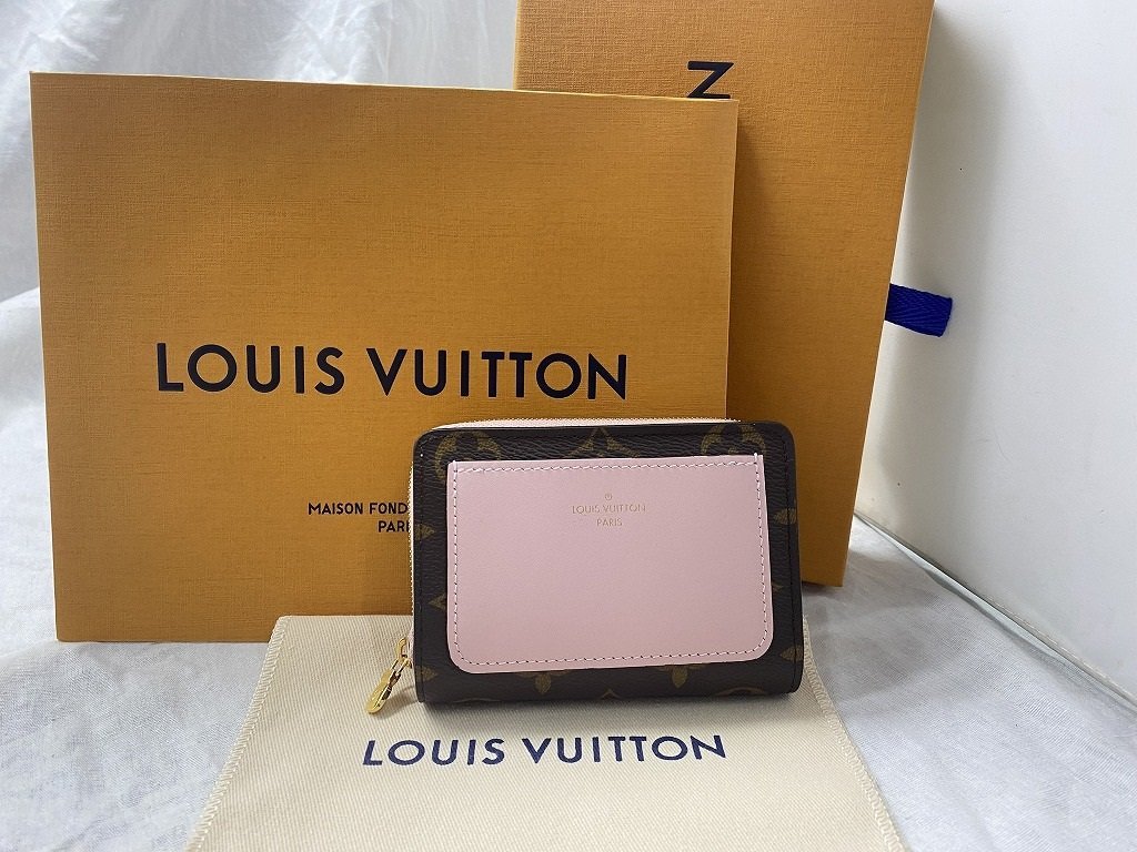 ■超綺麗【LOUIS VUITTON ルイヴィトン モノグラム M82378 ポルトフォイユ・ルー ローズバレリーヌ 最新RFID コンパクト財布 箱 保存袋付き