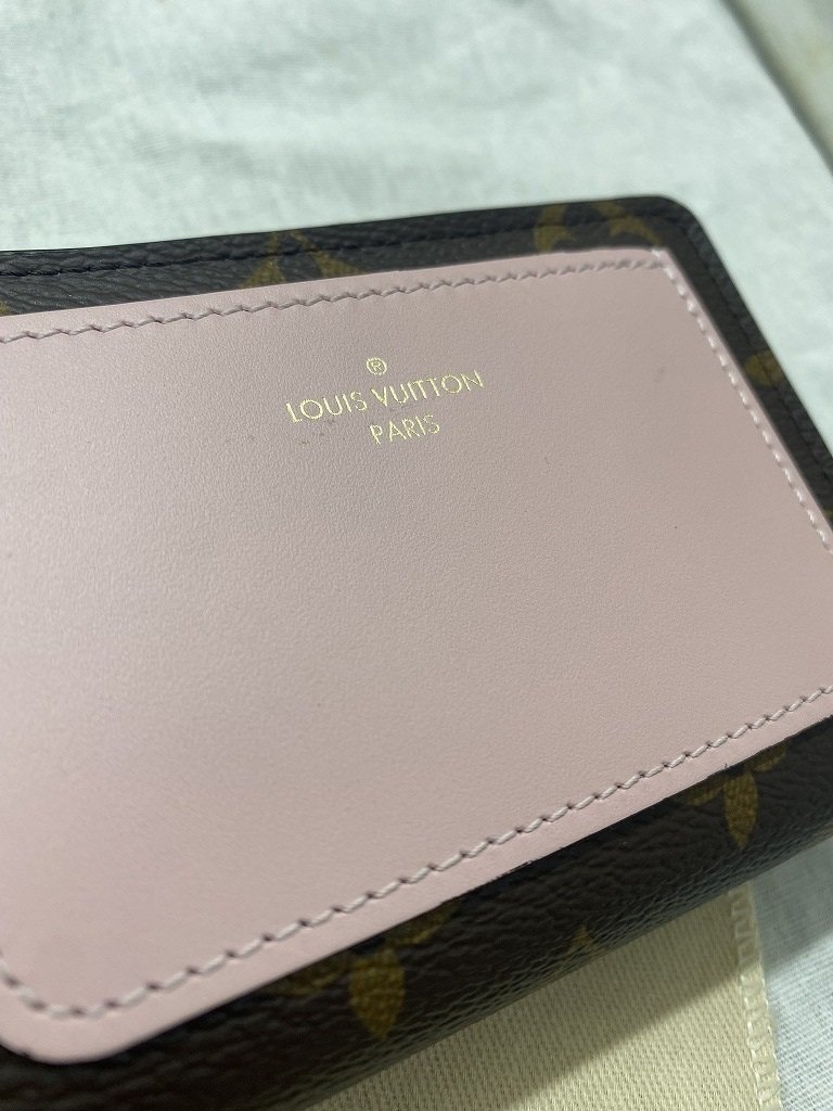 ■超綺麗【LOUIS VUITTON ルイヴィトン モノグラム M82378 ポルトフォイユ・ルー ローズバレリーヌ 最新RFID コンパクト財布 箱 保存袋付き_画像2