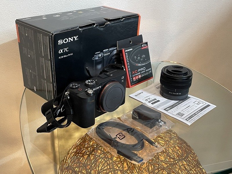 ★【SONY 一眼レフ カメラ α 7C FE28-60㎜ F4-5.6 ボディILCE-7C HAKUBA XC-PRO 高性能レンズガード 40.5MM 説明書 元箱有り】N00137の画像1