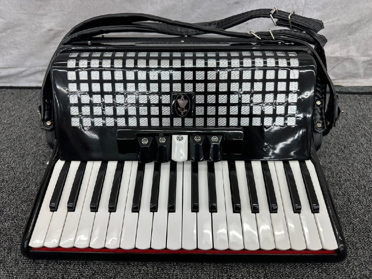 □t623 中古☆TASCANNI 34鍵盤 ブラック アコーディオン ソフトケース