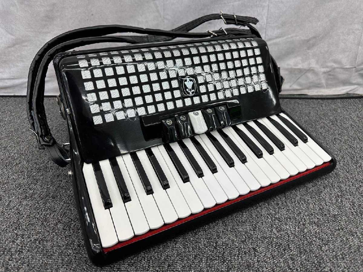 □t623 中古☆TASCANNI 34鍵盤 ブラック アコーディオン ソフトケース