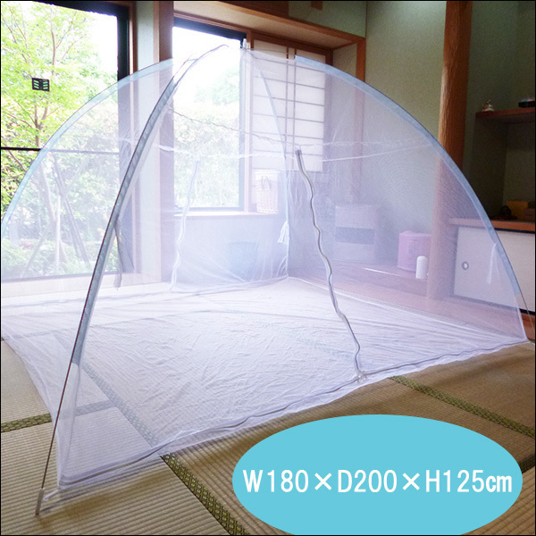  large one touch mosquito net 200×180cm (1) camp etc. outdoor . bottom attaching mosquito .. insect ... prevention folding storage possible mkate