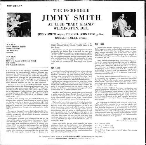 249208 JIMMY SMITH / Vol. 2: At Club Baby Grand Wilmington Del.(LP)_画像2