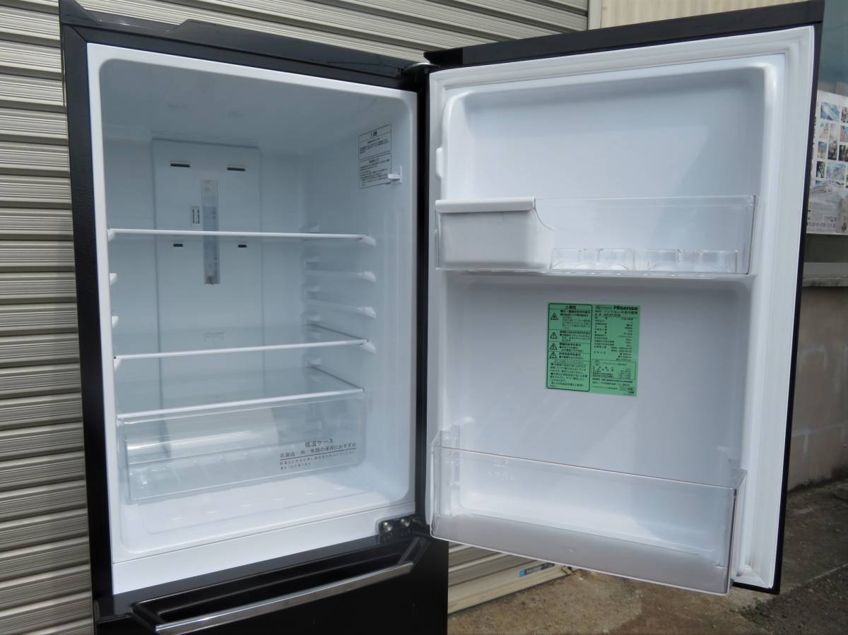 46【愛知店舗・清掃済】2021年製　ハイセンス　150L　ノンフロン冷凍冷蔵庫　自動霜取り　右開き　2ドア 　HR-D15CB_画像4
