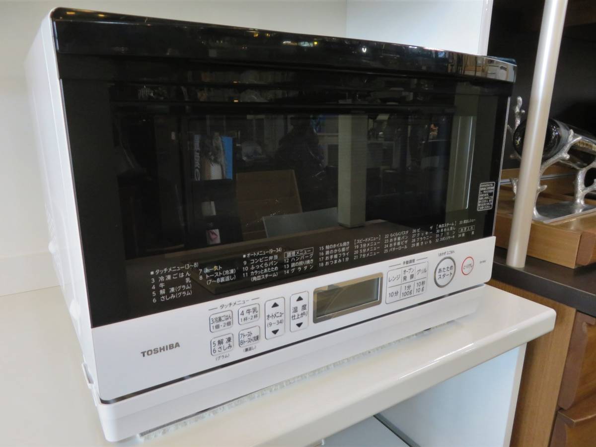 02 finest quality beautiful goods [ Aichi store ]2022 year made Toshiba stone kiln microwave oven white steam ER-W60 * Aichi outskirts * delivery * receipt welcome *