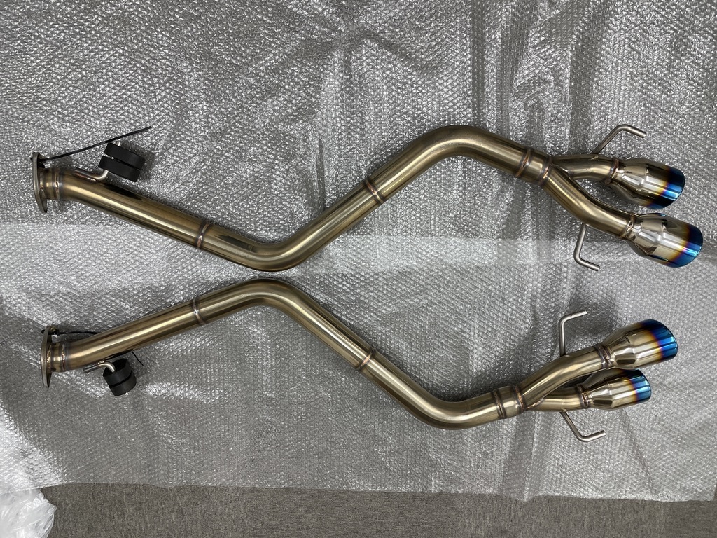 美品!レクサスRCF オールステンレス チタン風焼き ワンオフ マフラー