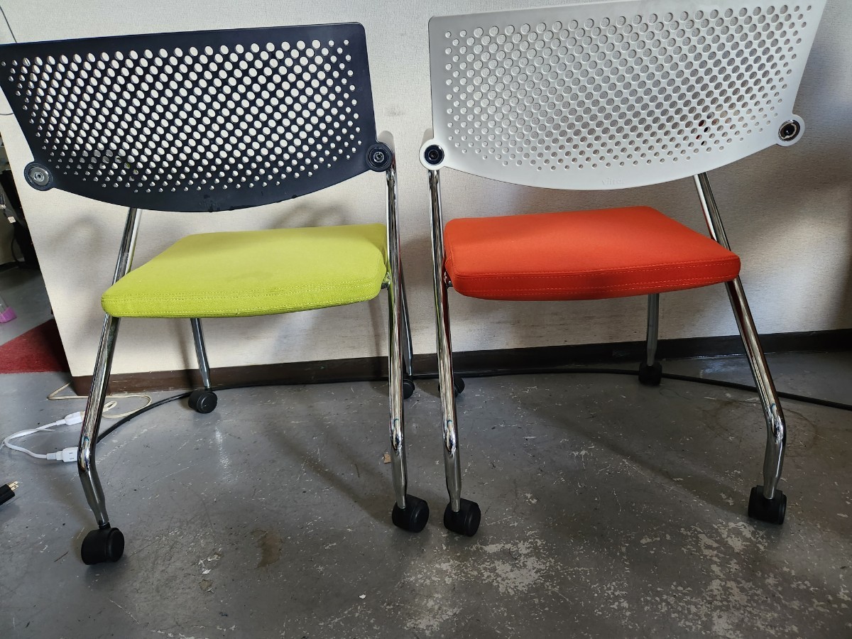 vitra/ vi tiger /bi The roll / start  King chair / office / 2 legs set green, orange 