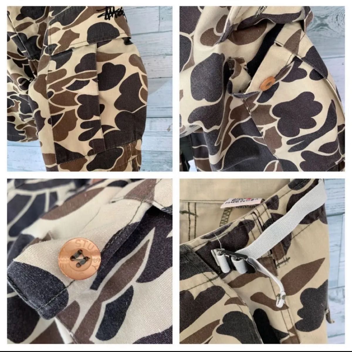 USA製》90s OLD STUSSY デザートカモ 刺繍ロゴ ハーフパンツ USA製》90s OLD STUSSY デザートカモ 刺繍ロゴ ハーフパンツ