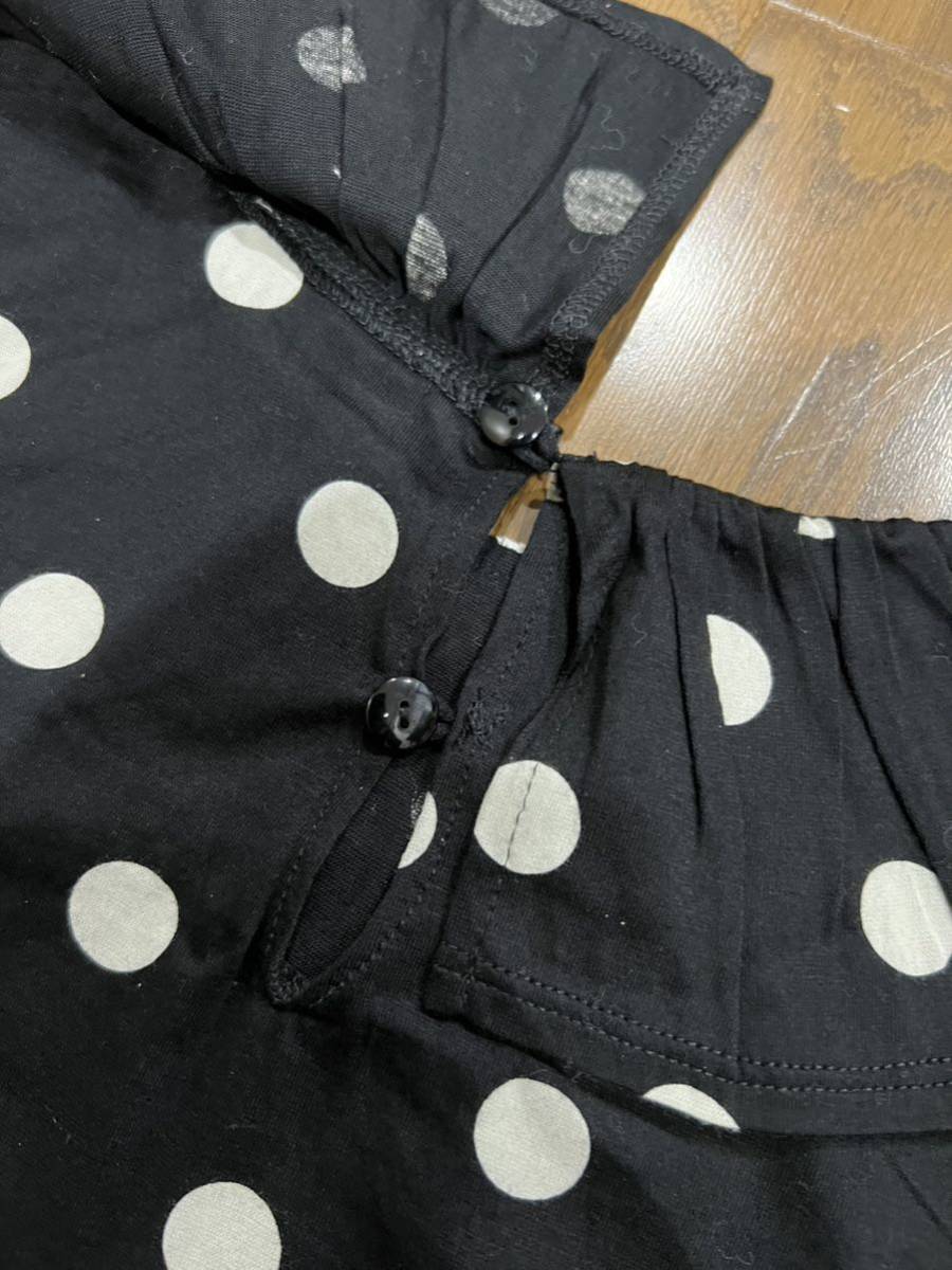 VIVID vere vi vi dovela child clothes setup 140 polka dot black × white Kids no sleeve skirt 