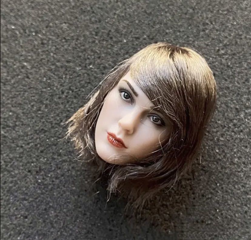 1/6フィギュア 12インチ　女性ヘッド　ヨーロッパ系美少女　リアルフェイス彫刻フェイス　素体パーツ　完全植毛　ハンドメイドオーダー