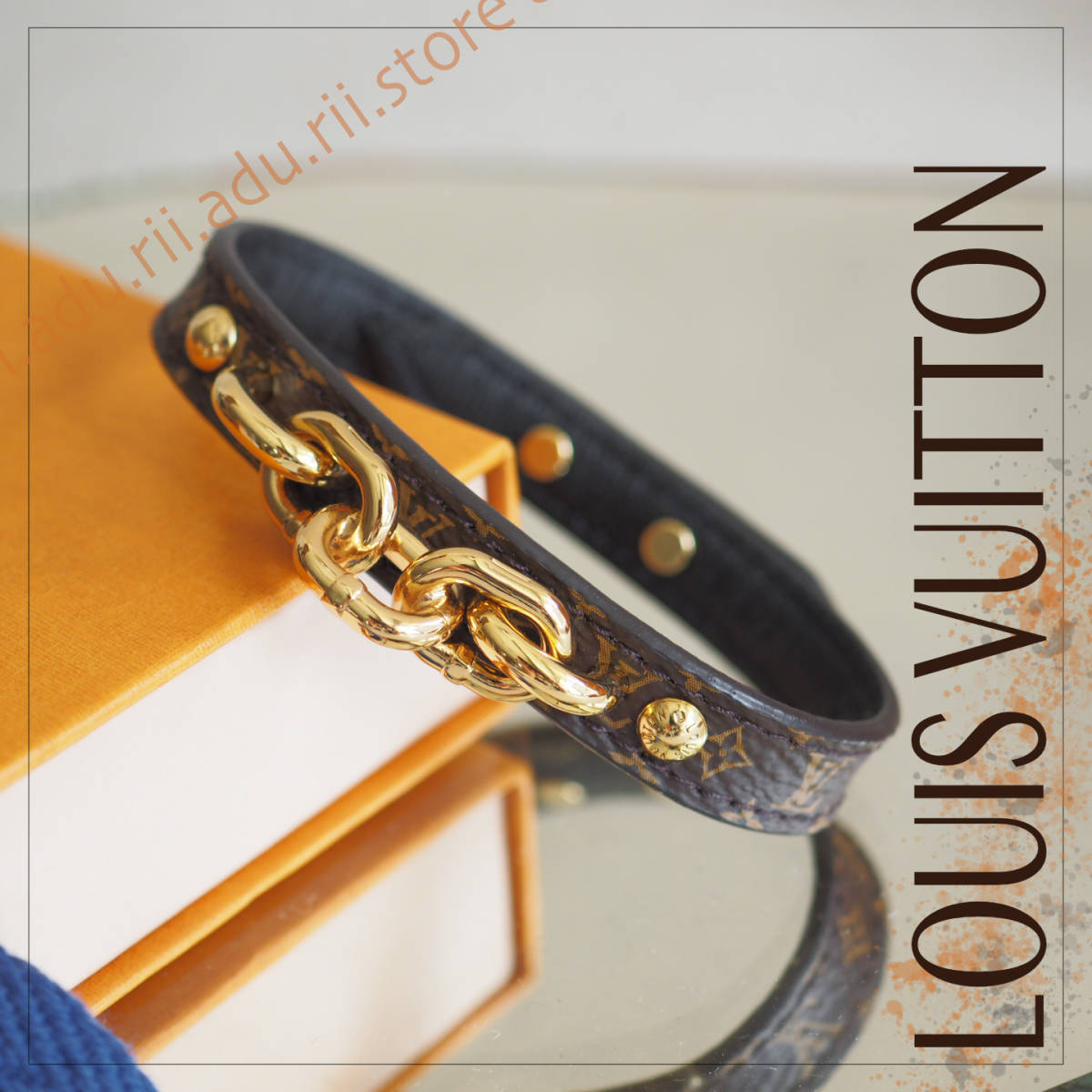  ultimate beautiful goods * Louis Vuitton LOUIS VUITTON twist The chain bracele monogram canvas M6529 19 size accessory jewelry 