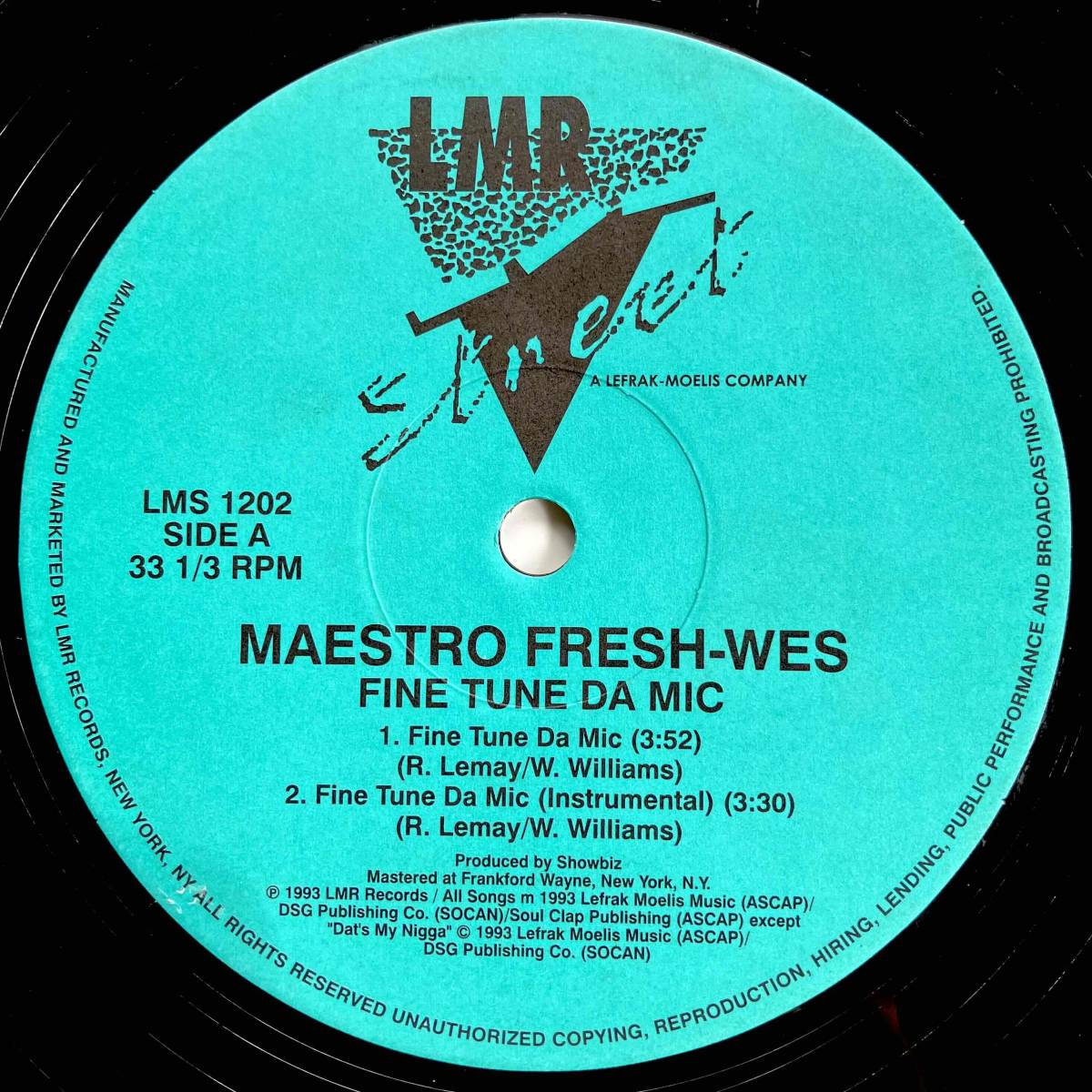 Maestro Fresh Wes / Fine Tune Da Mic 【12''】1993 / JPN / LMR Street / LMS 1202_画像1