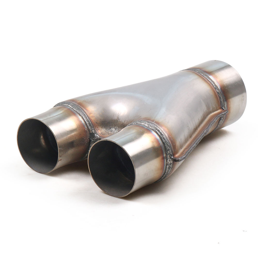  made of stainless steel muffler Y character adaptor division set 57mm 76mm exhaust manifold 2 pipe out 2in1 2-1 1-2 exhaust one-off material original work 58mm 77mm conversion 