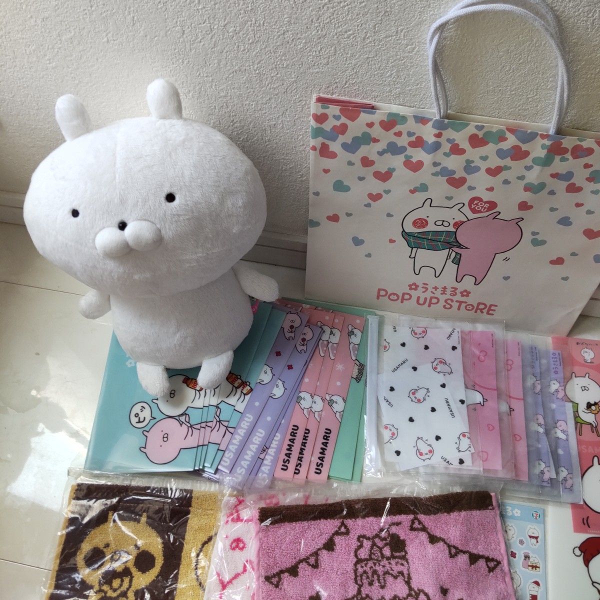 うさまるグッズまとめ売り ぬいぐるみ 一番くじタオル小皿グラス うさまるグッズまとめ売り ぬいぐるみ 一番くじタオル小皿グラス