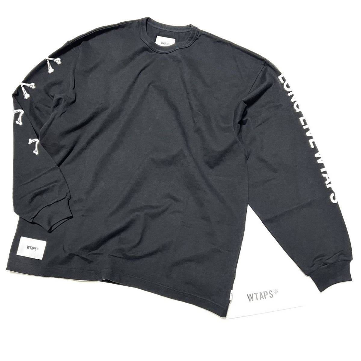 04 新品 WTAPS ダブルタップス クロスボーン ロゴ ロンT LXLXW LS ブラック 長袖 オーバーサイズ W)TAPS Wタップス W-TAPS ロングスリーブ_画像1