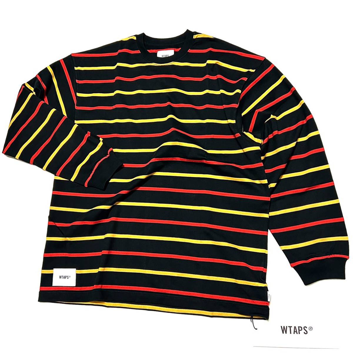 03 新品 WTAPS ダブルタップス ダブルタップス ボーダー ロンT 長袖 Tシャツ BDY オーバーサイズ W)TAPS Wタップス W-TAPS ロングスリーブ