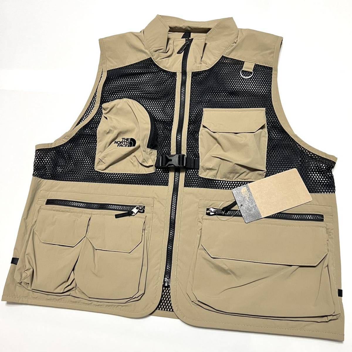 M 新品 海外限定 ノースフェイス ユーティリティメッシュベスト Utility Mesh Vest キャンプ アウトドア ケルプタン ギア CAMP_画像3