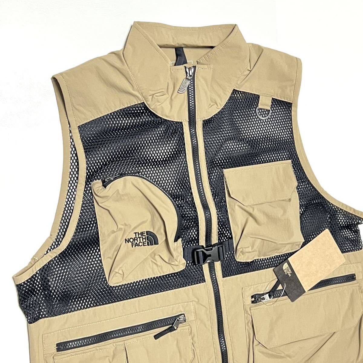 M 新品 海外限定 ノースフェイス ユーティリティメッシュベスト Utility Mesh Vest キャンプ アウトドア ケルプタン ギア CAMP