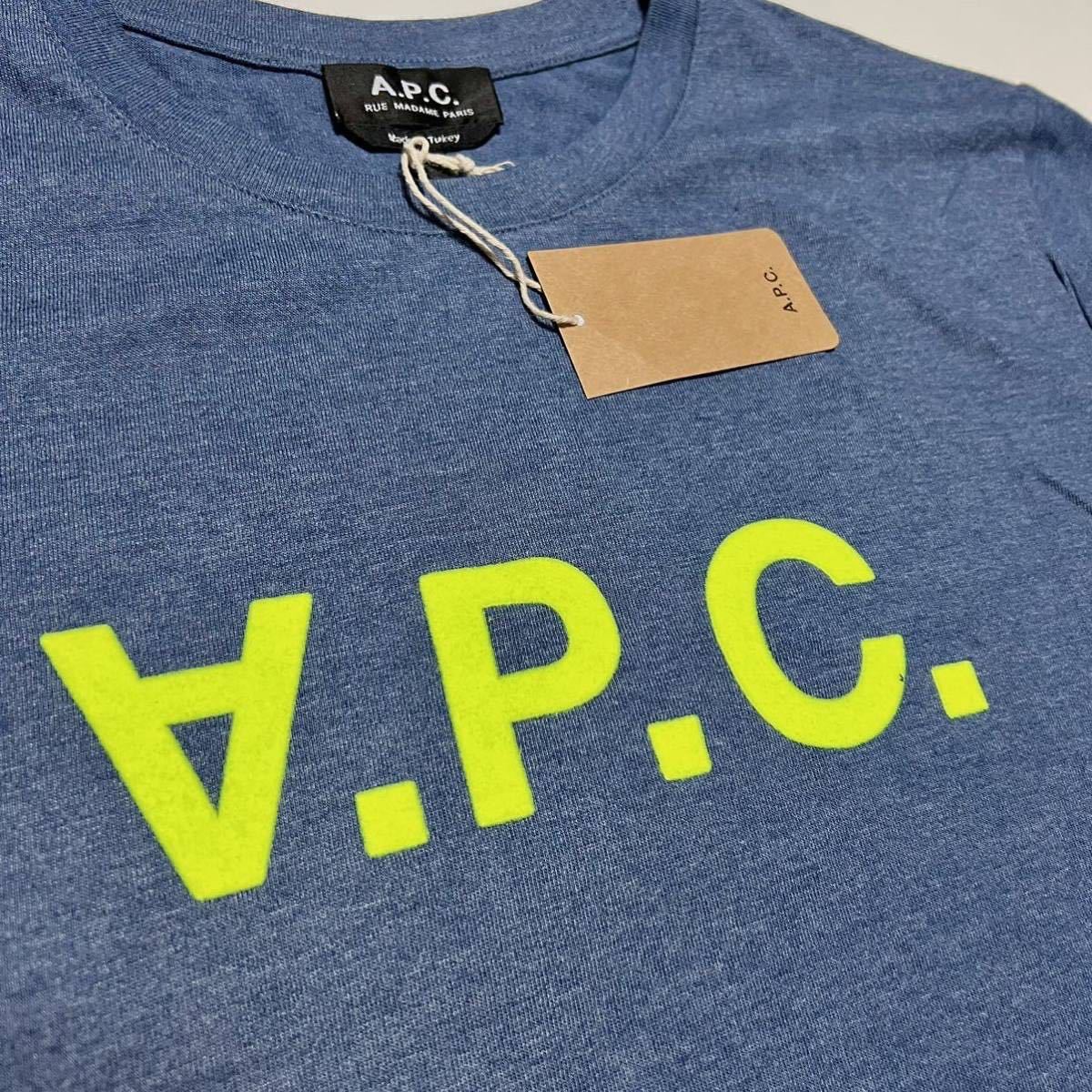 XL 新品 A.P.C. アーペーセー VPC ロゴ Tシャツ 半袖 APC ネイビー フロント VPCロゴ カラーTシャツ ロゴT フロント ビッグロゴ メンズ_画像6