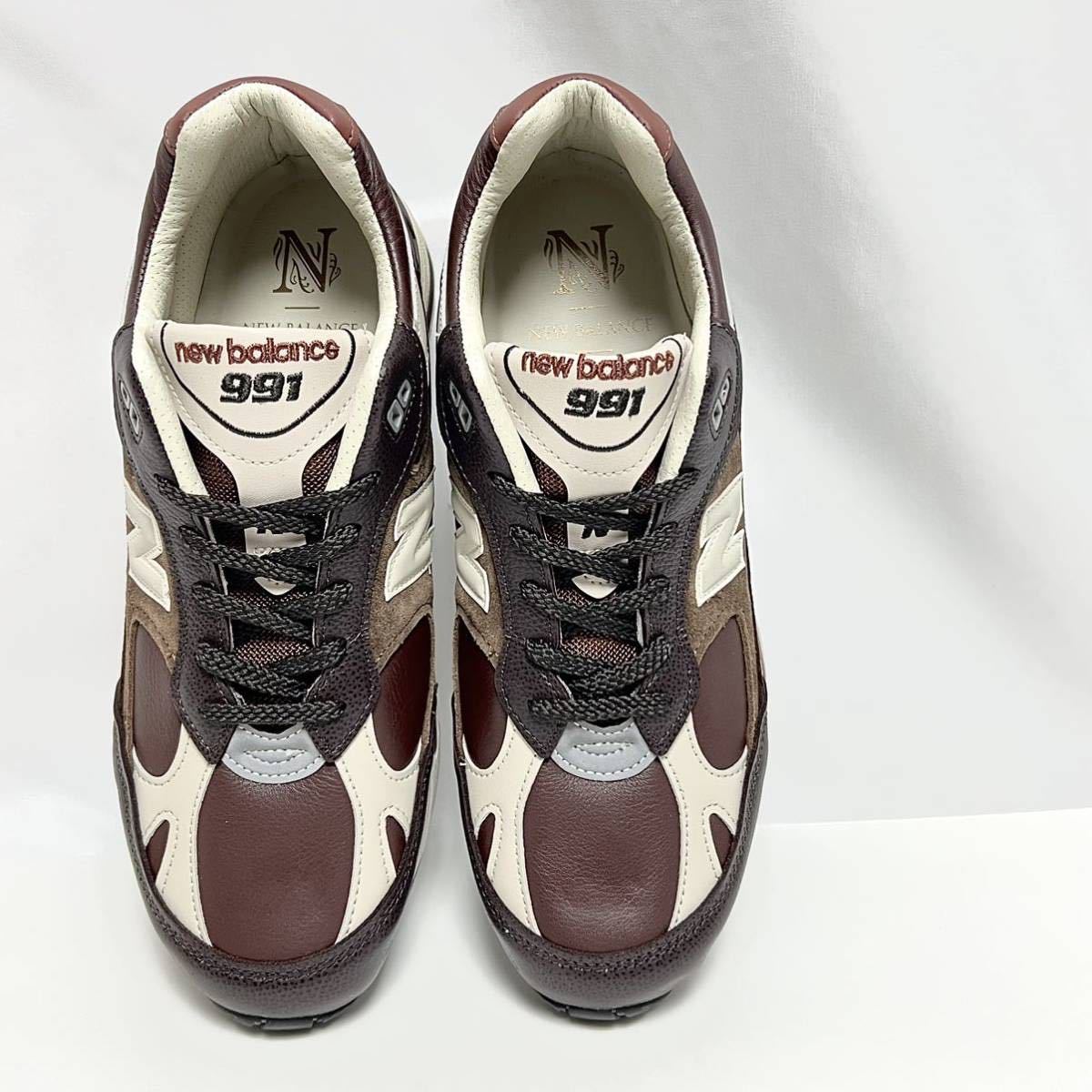 27 5cm 新品 ニューバランス 991 オールレザー イギリス製 NEWBALANCE